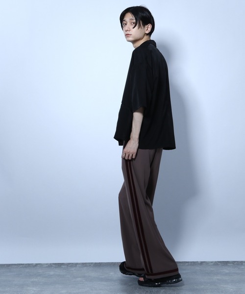 HARE（ハレ）の「ベルベットダブルラインパンツ(HARE)（その他パンツ・メンズ・ブラウン系その他/ブラック・SMALL/MEDIUM）」の3枚目の写真