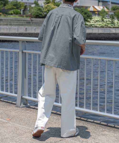 Perushu（ペルーシュ）の「レオパード柄クレリックシャツ（シャツ/ブラウス・メンズ・グレイッシュブルー/チャコールグレー・MEDIUM/LARGE）」の21枚目の写真