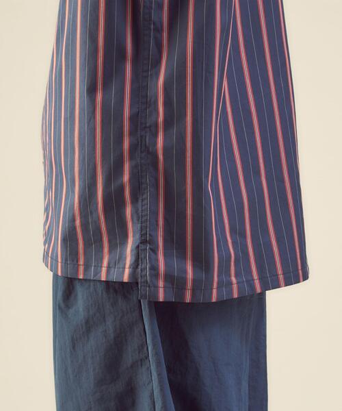 green label relaxing by 風早ゆうた（グリーンレーベルリラクシングバイカゼハヤユウタ）の「＜風早ゆうた（WEARISTA）×green label relaxing＞ブリティッシュ ストライプ 5分袖 オープンカラー シャツ（シャツ/ブラウス・メンズ・ダークグリーン/ネイビー・MEDIUM/LARGE）」の19枚目の写真