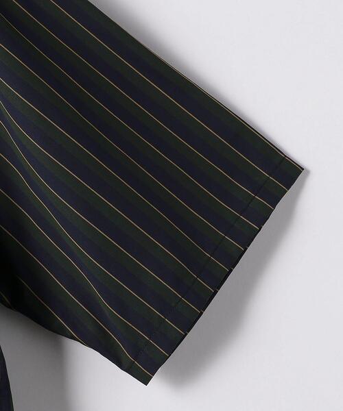 green label relaxing by 風早ゆうた（グリーンレーベルリラクシングバイカゼハヤユウタ）の「＜風早ゆうた（WEARISTA）×green label relaxing＞ブリティッシュ ストライプ 5分袖 オープンカラー シャツ（シャツ/ブラウス・メンズ・ダークグリーン/ネイビー・MEDIUM/LARGE）」の12枚目の写真