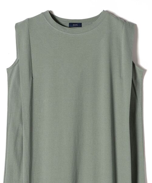 SHIPS（シップス）の「ドライタッチノースリーブタックワンピース（ワンピース・レディース・ブラウン/ライトグリーン/ブラック・ONE SIZE）」の5枚目の写真