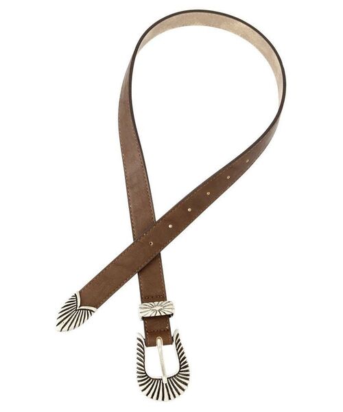 EVRIS(エヴリス)の「メタルバックルフェイクレザーベルト(ベルト・レディース・ブラック/ブラウン・FREE)」の11枚目の写真