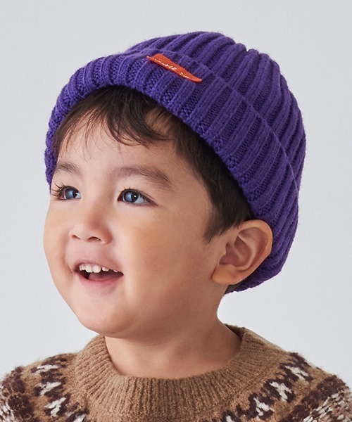petit main(プティマイン)の「【撥水】アソートビーニー(ニットキャップ/ビーニー・キッズ・パープル/ライトピンク/ライトグリーン/ブラック/アイボリー/ベージュ・50cm/52cm/54cm)」の5枚目の写真