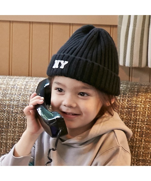 petit main(プティマイン)の「【撥水】アソートビーニー(ニットキャップ/ビーニー・キッズ・パープル/ライトピンク/ライトグリーン/ブラック/アイボリー/ベージュ・50cm/52cm/54cm)」の2枚目の写真