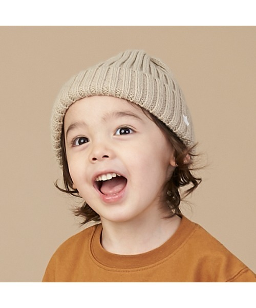 petit main(プティマイン)の「【撥水】アソートビーニー(ニットキャップ/ビーニー・キッズ・パープル/ライトピンク/ライトグリーン/ブラック/アイボリー/ベージュ・50cm/52cm/54cm)」の13枚目の写真