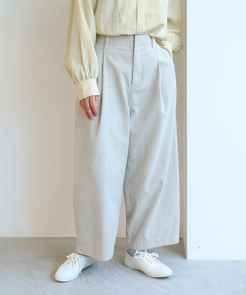 yuni（ユニ　）の「コットン/corduroy product dye　back gum パンツ（その他パンツ・レディース・グレー/キナリ/ピンク/カーキ・S/M）」の2枚目の写真