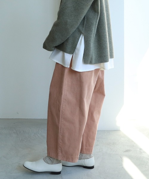 yuni（ユニ　）の「コットン/corduroy product dye　back gum パンツ（その他パンツ・レディース・グレー/キナリ/ピンク/カーキ・S/M）」の4枚目の写真