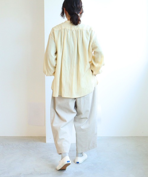 yuni（ユニ　）の「コットン/corduroy product dye　back gum パンツ（その他パンツ・レディース・グレー/キナリ/ピンク/カーキ・S/M）」の9枚目の写真