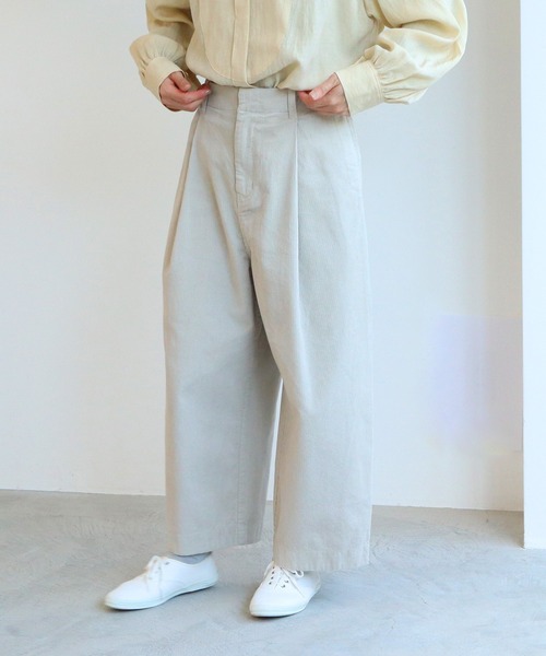 yuni（ユニ　）の「コットン/corduroy product dye　back gum パンツ（その他パンツ・レディース・グレー/キナリ/ピンク/カーキ・S/M）」の21枚目の写真