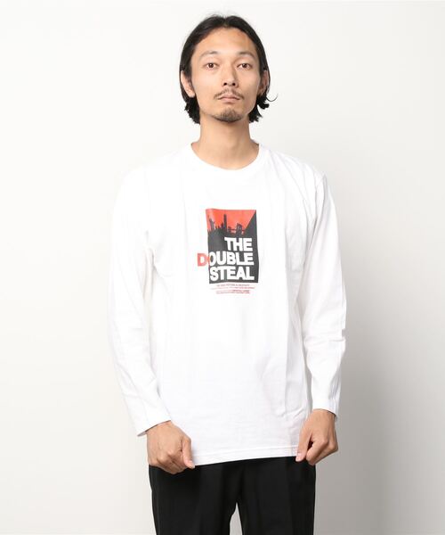 DOUBLE STEAL（ダブルスティール）の「NY City Logo 長袖Tシャツ（Tシャツ/カットソー・メンズ・ホワイト/ブラック/アーミー・MEDIUM/LARGE/X-LARGE）」の6枚目の写真