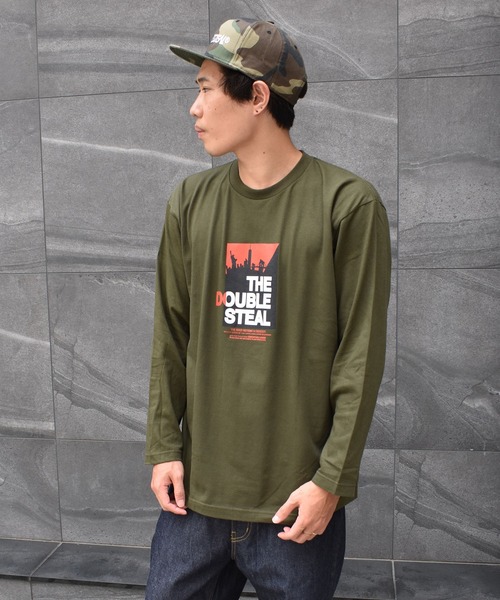 DOUBLE STEAL（ダブルスティール）の「NY City Logo 長袖Tシャツ（Tシャツ/カットソー・メンズ・ホワイト/ブラック/アーミー・MEDIUM/LARGE/X-LARGE）」の17枚目の写真