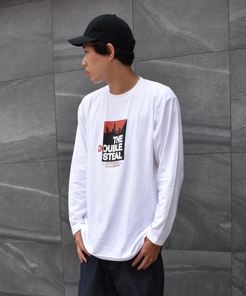 DOUBLE STEAL（ダブルスティール）の「NY City Logo 長袖Tシャツ（Tシャツ/カットソー・メンズ・ホワイト/ブラック/アーミー・MEDIUM/LARGE/X-LARGE）」の7枚目の写真