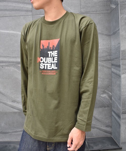 DOUBLE STEAL（ダブルスティール）の「NY City Logo 長袖Tシャツ（Tシャツ/カットソー・メンズ・ホワイト/ブラック/アーミー・MEDIUM/LARGE/X-LARGE）」の13枚目の写真
