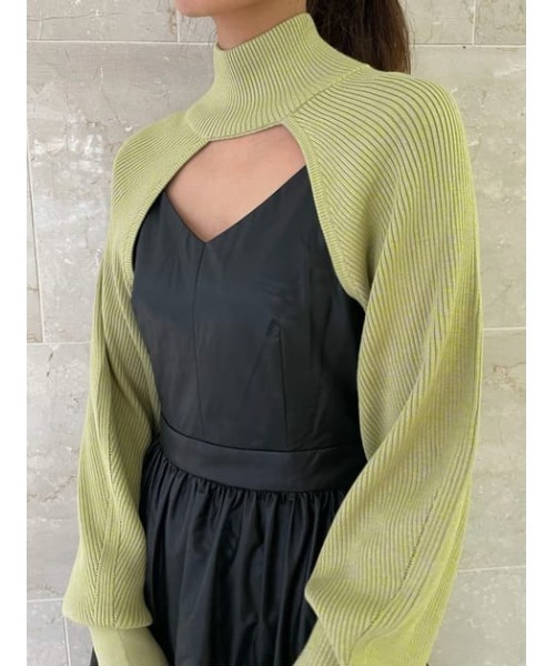 SLY(スライ)の「VEGAN LEATHER GATHER CAMI OP ビーガンレザー ギャザー キャミワンピース(ワンピース・レディース・ブラック/キャメル・FREE)」の15枚目の写真