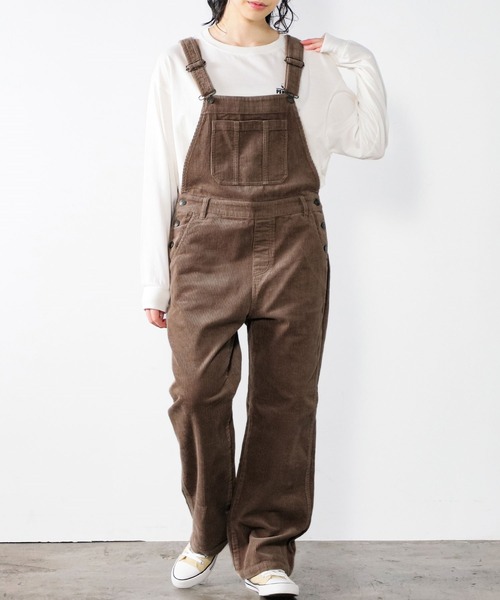 Honeys（ハニーズ）の「オーバーオール（サロペット/オーバーオール・レディース・ベージュ/グレー/アイボリー/モカ・LL/S/M/L）」の3枚目の写真