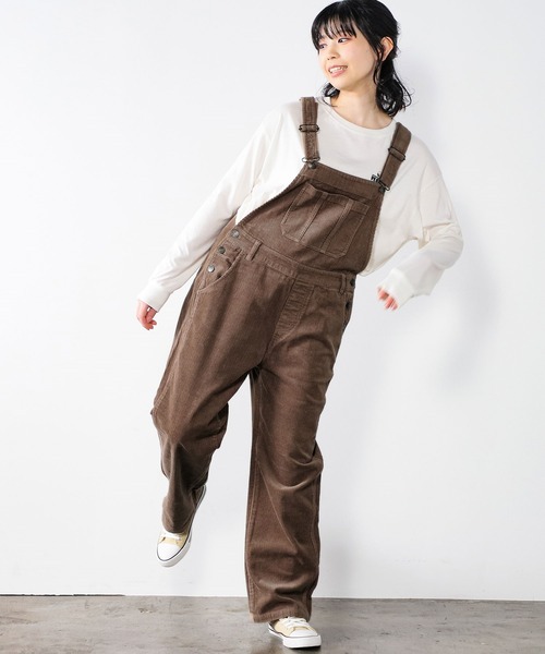 Honeys（ハニーズ）の「オーバーオール（サロペット/オーバーオール・レディース・ベージュ/グレー/アイボリー/モカ・LL/S/M/L）」の13枚目の写真