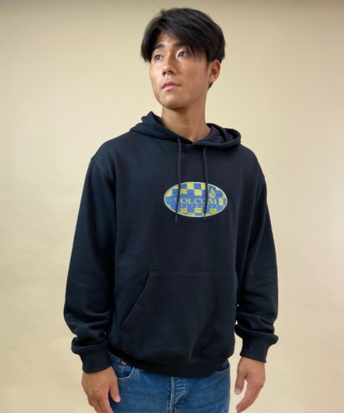 VOLCOM(ボルコム)の「VOLCOM/ボルコム ルーズシルエット ブランドロゴパーカー A4132104(パーカー・メンズ・ブラック/ブルー・S/M/L/XL)」の1枚目の写真
