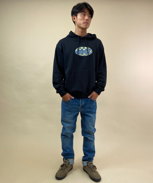 VOLCOM(ボルコム)の「VOLCOM/ボルコム ルーズシルエット ブランドロゴパーカー A4132104(パーカー・メンズ・ブラック/ブルー・S/M/L/XL)」の6枚目の写真