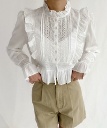 Charles Chaton | コットンフリルブラウス(シャツ/ブラウス)