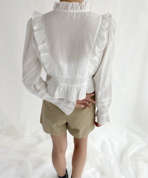 Charles Chaton（シャルルシャトン）の「コットンフリルブラウス（シャツ/ブラウス・レディース・ホワイト・FREE）」の13枚目の写真