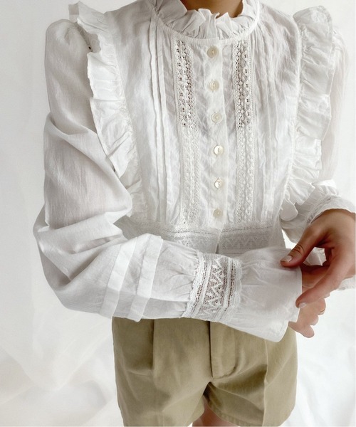 Charles Chaton（シャルルシャトン）の「コットンフリルブラウス（シャツ/ブラウス・レディース・ホワイト・FREE）」の15枚目の写真