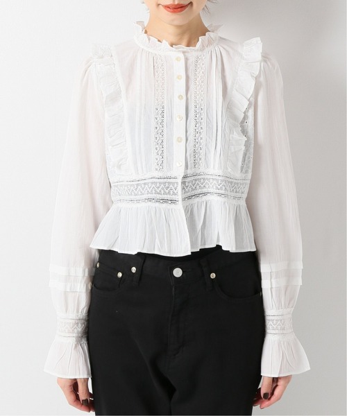 Charles Chaton（シャルルシャトン）の「コットンフリルブラウス（シャツ/ブラウス・レディース・ホワイト・FREE）」の7枚目の写真