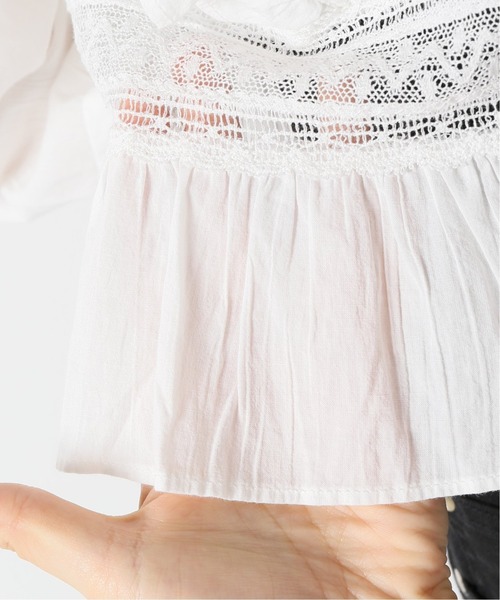 Charles Chaton（シャルルシャトン）の「コットンフリルブラウス（シャツ/ブラウス・レディース・ホワイト・FREE）」の6枚目の写真