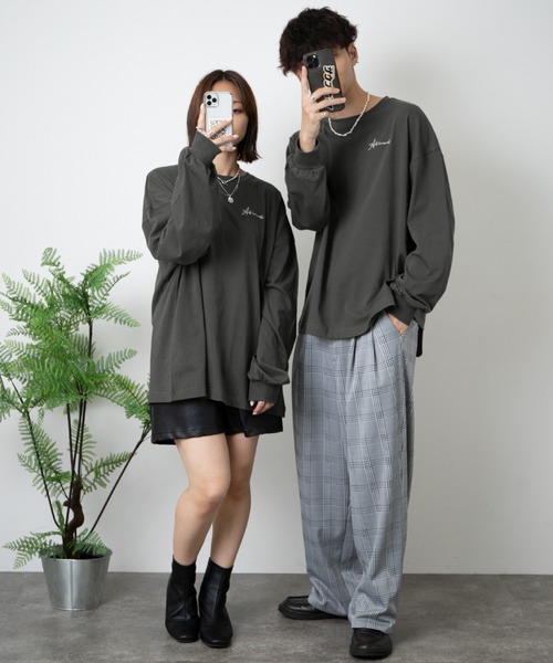 PairPair（ペアペア）の「バックフォトプリントロンT(ユニセックス)（Tシャツ/カットソー・メンズ・ベージュ/オートミール/スミクロ/グレイッシュブルー・FREE）」の5枚目の写真