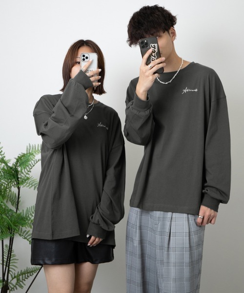 PairPair（ペアペア）の「バックフォトプリントロンT(ユニセックス)（Tシャツ/カットソー・メンズ・ベージュ/オートミール/スミクロ/グレイッシュブルー・FREE）」の7枚目の写真