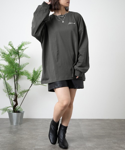 PairPair（ペアペア）の「バックフォトプリントロンT(ユニセックス)（Tシャツ/カットソー・メンズ・ベージュ/オートミール/スミクロ/グレイッシュブルー・FREE）」の8枚目の写真