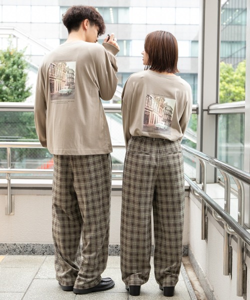 PairPair（ペアペア）の「バックフォトプリントロンT(ユニセックス)（Tシャツ/カットソー・メンズ・ベージュ/オートミール/スミクロ/グレイッシュブルー・FREE）」の18枚目の写真
