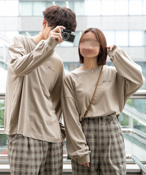 PairPair（ペアペア）の「バックフォトプリントロンT(ユニセックス)（Tシャツ/カットソー・メンズ・ベージュ/オートミール/スミクロ/グレイッシュブルー・FREE）」の19枚目の写真