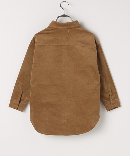 b・ROOM（ビールーム）の「コーデュロイビッグシルエット長袖シャツ（シャツ/ブラウス・キッズ・ネイビー/キャメル/ブルーグレー/アイボリー・100cm/120cm/90cm/110cm/130cm）」の12枚目の写真