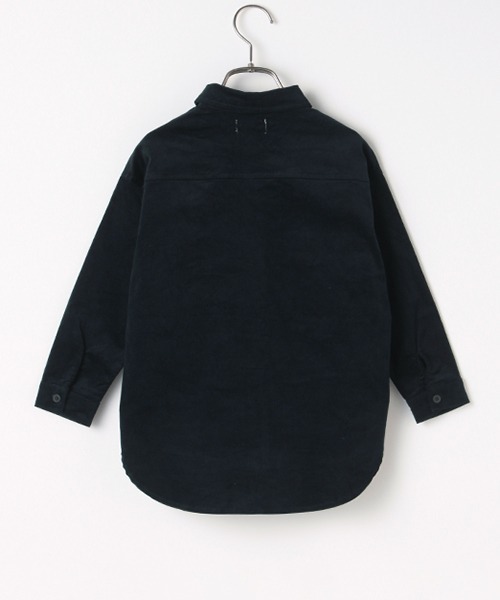 b・ROOM（ビールーム）の「コーデュロイビッグシルエット長袖シャツ（シャツ/ブラウス・キッズ・ネイビー/キャメル/ブルーグレー/アイボリー・100cm/120cm/90cm/110cm/130cm）」の6枚目の写真