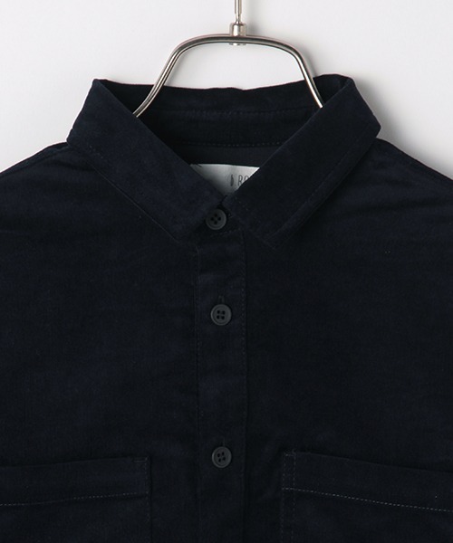 b・ROOM（ビールーム）の「コーデュロイビッグシルエット長袖シャツ（シャツ/ブラウス・キッズ・ネイビー/キャメル/ブルーグレー/アイボリー・100cm/120cm/90cm/110cm/130cm）」の15枚目の写真
