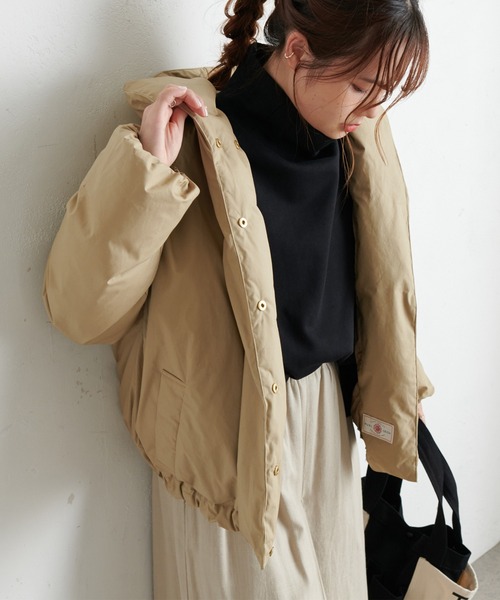 PUAL CE CIN（ピュアルセシン）の「フレンチダックダウンジャケット（ダウンジャケット/コート・レディース・ブラック/ベージュ/グレイッシュベージュ・FREE）」の6枚目の写真