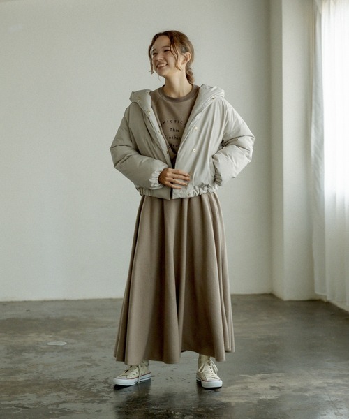 PUAL CE CIN（ピュアルセシン）の「フレンチダックダウンジャケット（ダウンジャケット/コート・レディース・ブラック/ベージュ/グレイッシュベージュ・FREE）」の21枚目の写真