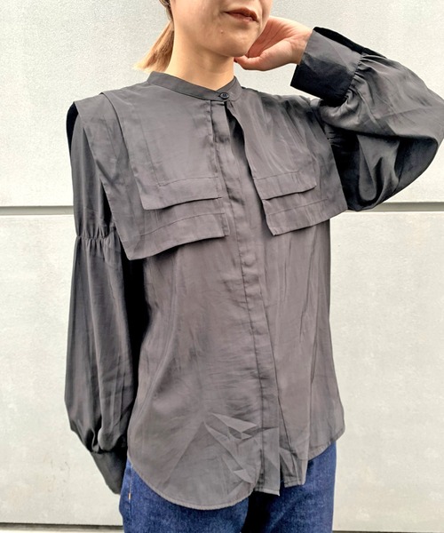 Omekashi（オメカシ）の「襟付ブラウス（シャツ/ブラウス・レディース・ブラック/オフホワイト/アイボリー/ホワイト・FREE）」の10枚目の写真