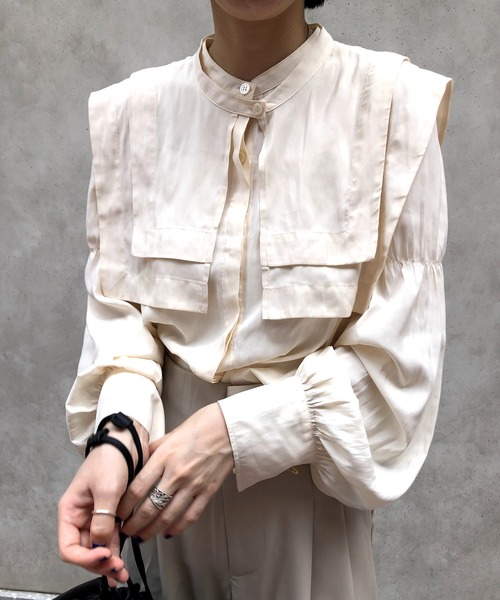 Omekashi（オメカシ）の「襟付ブラウス（シャツ/ブラウス・レディース・ブラック/オフホワイト/アイボリー/ホワイト・FREE）」の19枚目の写真