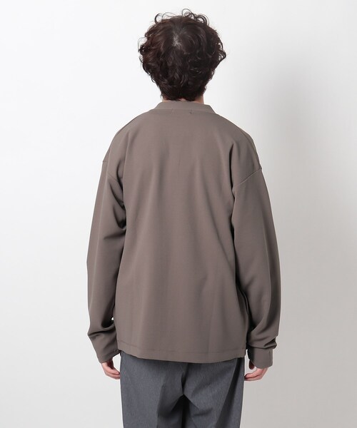 OPAQUE.CLIP（オペークドットクリップ）の「◆梨地ジョーゼットボタンレスカーディガン（カーディガン/ボレロ・メンズ・ブラック/グリーン/キャメル・02/03/04）」の11枚目の写真