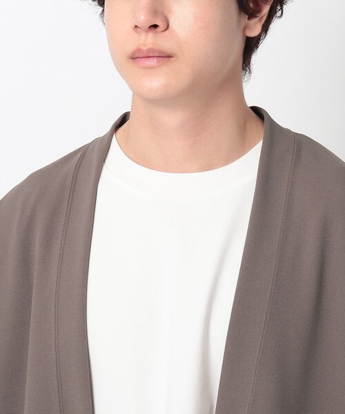 OPAQUE.CLIP（オペークドットクリップ）の「◆梨地ジョーゼットボタンレスカーディガン（カーディガン/ボレロ・メンズ・ブラック/グリーン/キャメル・02/03/04）」の16枚目の写真