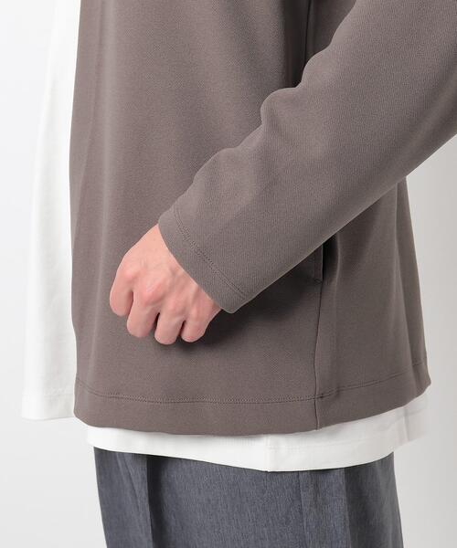 OPAQUE.CLIP（オペークドットクリップ）の「◆梨地ジョーゼットボタンレスカーディガン（カーディガン/ボレロ・メンズ・ブラック/グリーン/キャメル・02/03/04）」の13枚目の写真