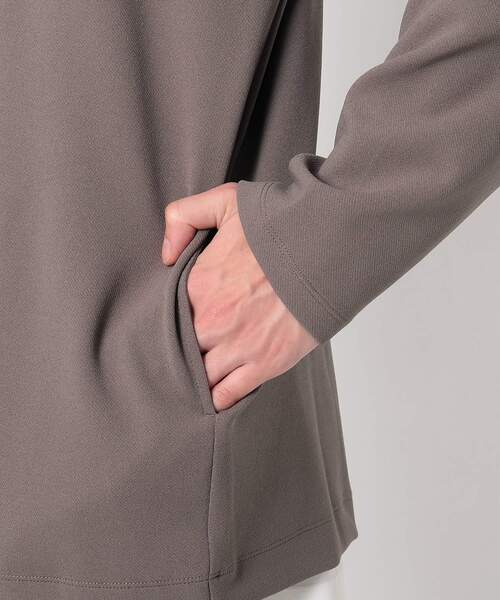 OPAQUE.CLIP（オペークドットクリップ）の「◆梨地ジョーゼットボタンレスカーディガン（カーディガン/ボレロ・メンズ・ブラック/グリーン/キャメル・02/03/04）」の9枚目の写真