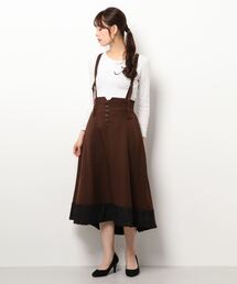 axes femme | サス付き裾レースイレヘムＳＫ(スカート)