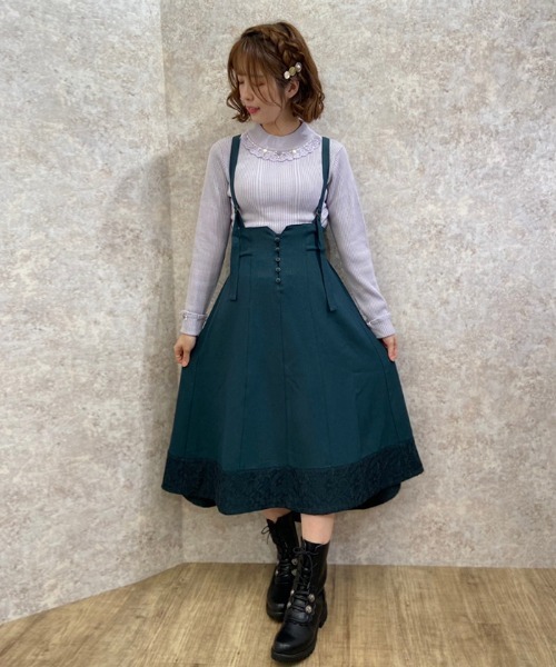 axes femme アクシーズファム　スカート　スノーフォレスト　サス付き axes femme（アクシーズファム）の「サス付レースアップロング