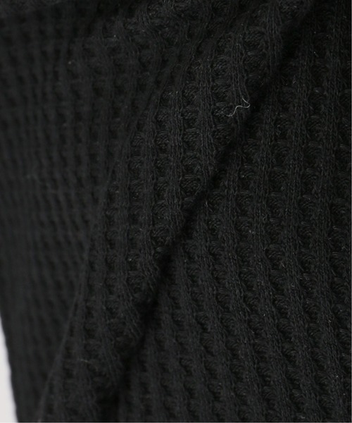 Simplicite(サンプリシテ)の「ワッフルパイピング プルオーバー◆(Tシャツ/カットソー・レディース・ブラック/ベージュ・FREE)」の7枚目の写真