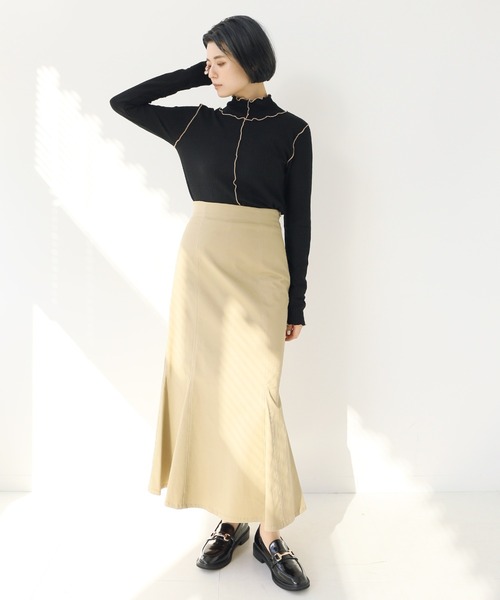 Simplicite(サンプリシテ)の「ワッフルパイピング プルオーバー◆(Tシャツ/カットソー・レディース・ブラック/ベージュ・FREE)」の20枚目の写真