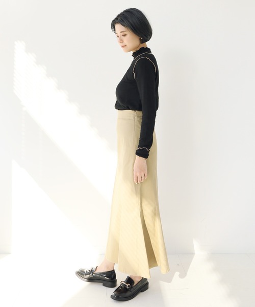 Simplicite(サンプリシテ)の「ワッフルパイピング プルオーバー◆(Tシャツ/カットソー・レディース・ブラック/ベージュ・FREE)」の21枚目の写真