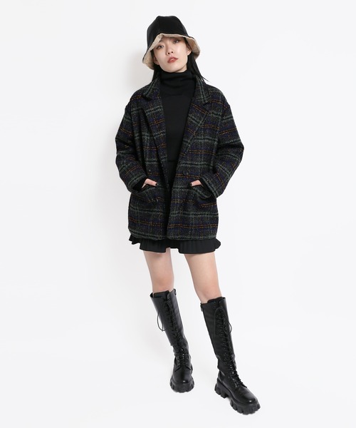 WC（ダブル シー）の「ダークチェックジャケット（テーラード