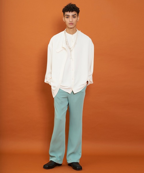LiNoH(リノー)の「カラーフレアパンツ/COLOR FLARE PANTS(その他パンツ・メンズ・ブルー/ミント/ラベンダー・1/2)」の12枚目の写真